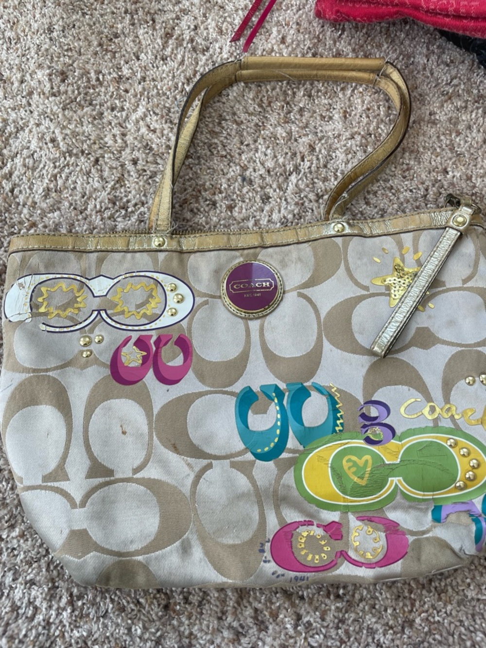 VINTAGE POPPY COACH BAG